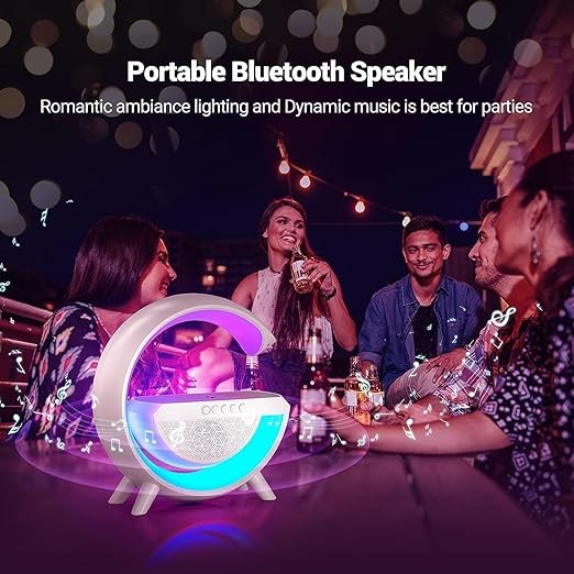 Bluetooth Speaker Smart Wireless Fast Mobile Charging and Music Color Changing Bedside Table Atmosphere Lamp for Home Decoration